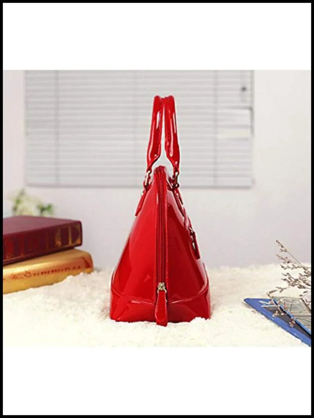 Satchel Purse Large Tote Women's Patent Leather Handbag Shoulder Bag Business